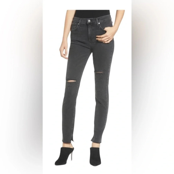AGOLDE Womens Feel Good High Waist Distressed Ankle Skinny Jeans Size 31 - Picture 3 of 14
